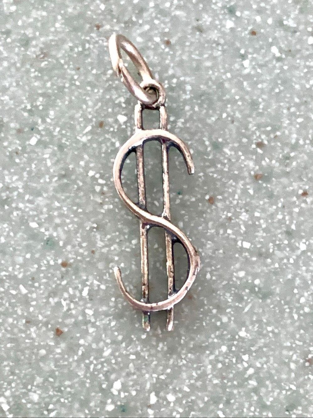 Dollar Sign Sterling Silver Jewelry Charm #money